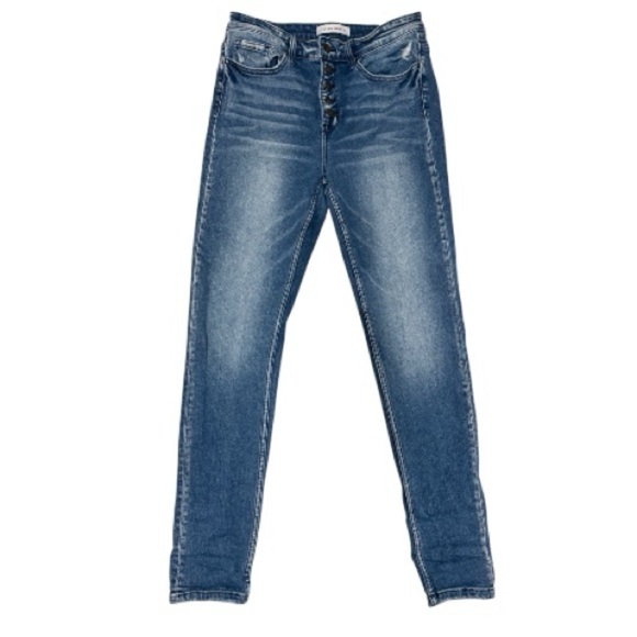 Flying Monkey Womens Skinny Jeans in medium wash stretch Size 29 - Picture 1 of 9